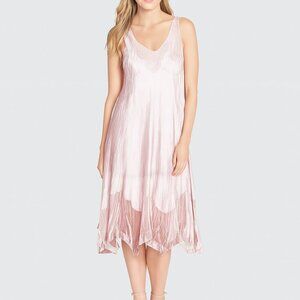 Komarov Bead Pleated Charmeuse Dress  – Size M -NWOT